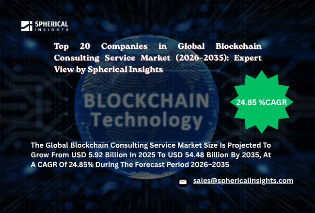 世界のブロックチェーンコンサルティングサービス市場におけるトップ20企業（2026年～2035年）：Spherical Insightsによる専門家の見解