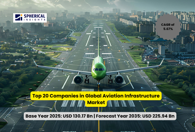 世界の航空インフラ市場における主要企業トップ20：Spherical Insightsによる業界インテリジェンス・レポート（2026～2035年）