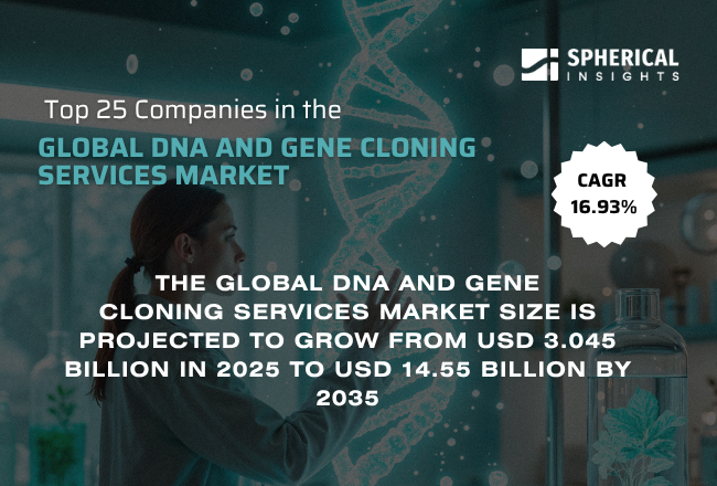 世界のDNAおよび遺伝子クローニングサービス市場におけるトップ25社（2026–2035）：Spherical Insights分析