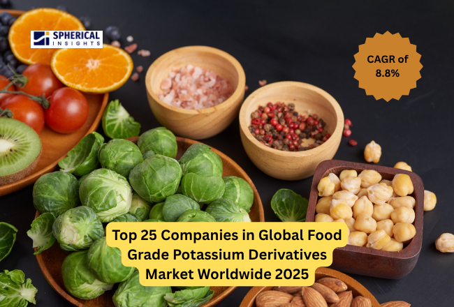 世界の食品グレード・カリウム誘導体市場における主要企業トップ25（2025年）：市場調査レポート（2025～2035年）