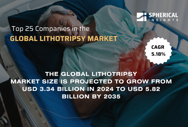 世界の砕石術市場における主要企業トップ25（2025年～2035年）：Spherical Insightsによる専門的見解