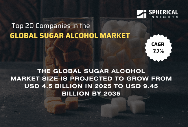 世界の糖アルコール市場における主要企業トップ20（2026年～2035年）：Spherical Insightsによる分析