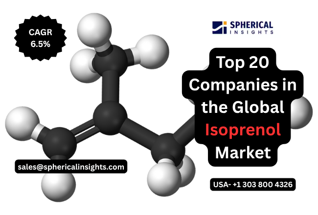 世界のイソプレノール市場における主要企業トップ20（2025年～2035年）：Spherical Insightsによる専門的見解